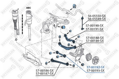 Рычаг задний MB W221 05-- (развала) L