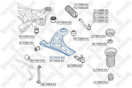 Рычаг передний CHEVROLET AVEO #T250# 05--, RAVON R3 L