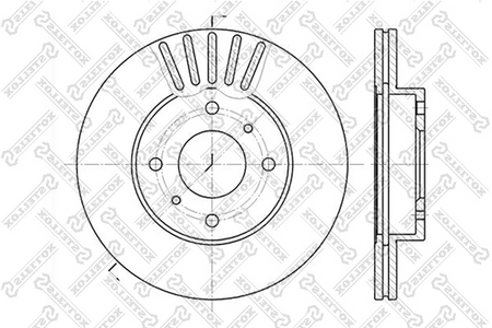 Тормозной диск передний NISSAN ALMERA N16 00-06, B10 06-- [257mm]