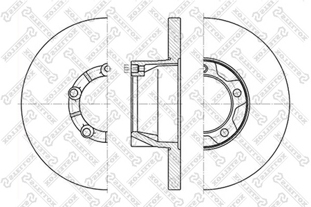 Тормозной диск передний VW LT28-55  85-92 [280mm] (не вент.)