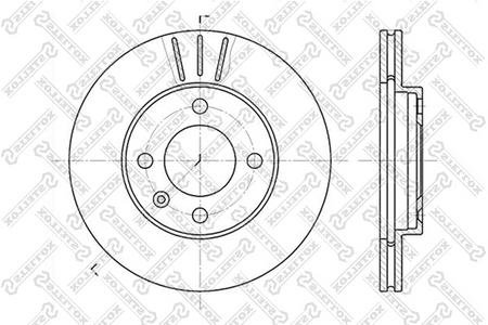 Тормозной диск передний VW GOLF2, 3 --95, A80 --88 [239-20-4mm] (вент.)