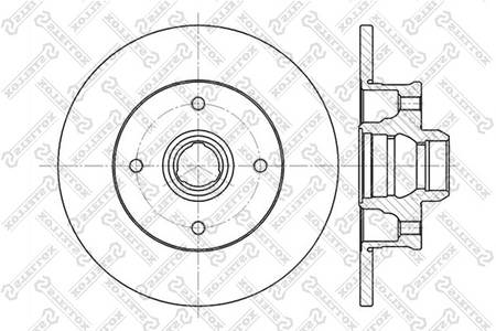 Тормозной диск задний VW PASSAT3, 4, GOLF3