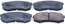 Тормозные колодки задние дисковые T-TA LCR #J70#, #J80#, PRADO #J150# 09-- (Датчик: нет)