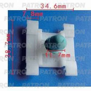 Пистон молдинга на боковой стенке кузова VW GOLF3, VENTO (белый) средний