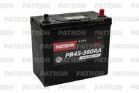 PATRON ASIA 12V 45AH 360A (R+) B0 тонкие клеммы JIS T1 237x127x227mm 11,3kg