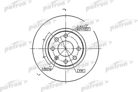 Тормозной диск передний OPEL, DAEWOO, CHEVROLET ASTRA F, KADETT E, VECTRA A, B, NEXIA, RAVON R3 [256mm] (вент.)