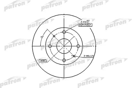 Тормозной диск передний NISSAN SUNNY B13, N14