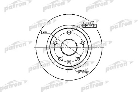 Тормозной диск передний VW PASSAT 1.9D/TD, GOLF3 2.0-2.8 [280x22/20x65x5]