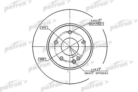 Тормозной диск передний MB W203 OM611, M271, W210 OM602, OM604, OM605 (вент.) [288mm]
