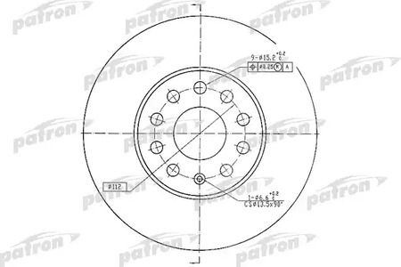 Тормозной диск передний VW GOLF5, JETTA 05-- [288mm] (вент.) #