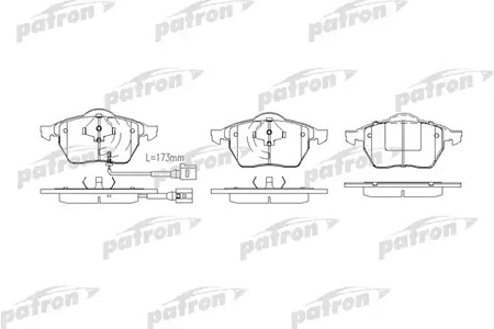 Тормозные колодки передние VW GOLF4, BORA 1.8T-2.8 (Датчик: да)