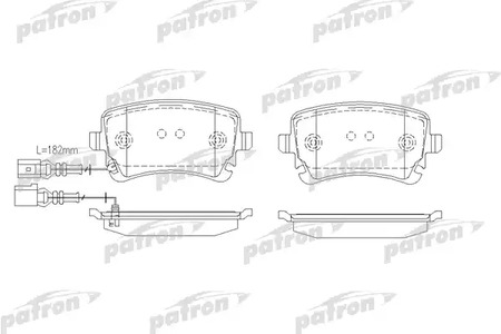 Тормозные колодки задние дисковые VW T5 03-- (Датчик: нет)