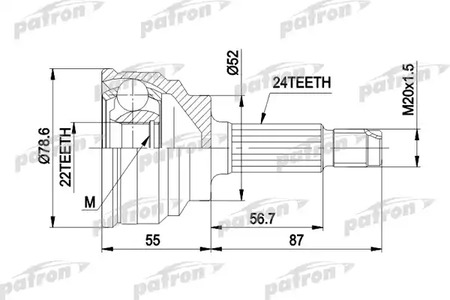 Граната наружняя MAZDA [24-22-52-79] M323 BD/BF 85-89