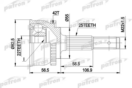 Граната наружняя NISSAN [25-22-55-83] SUNNY B13, N13, N14 1.4 90-- ABS