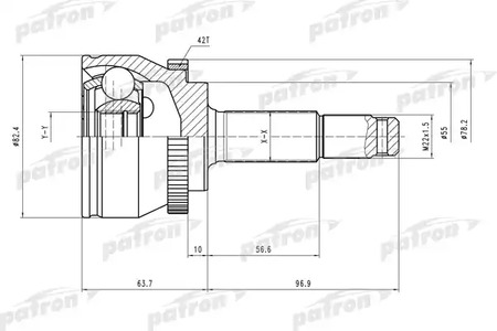 Граната наружняя NISSAN [25-23-55] ALMERA N16 00-- ABS