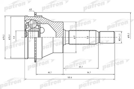 Граната задняя MITSUBISHI OUTLANDER CU# 02-06 (наружняя) [25-29-57] 