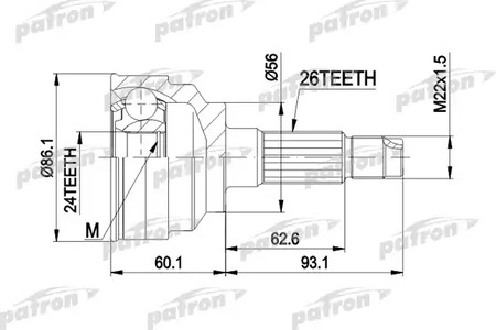 Граната наружняя MAZDA [26-24-56-83] M323 BA 2.0