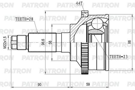 Граната наружняя MAZDA [28-22-56-87] M626 GE 92-97 2.0 ABS