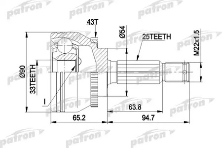 Граната наружняя MITSUBISHI [25-33-54] GALANT 2.0-2.4 96--