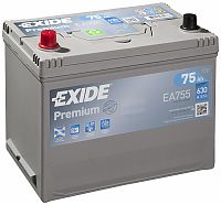 Аккумуляторная батарея Exide 75/Ч Premium EA755 